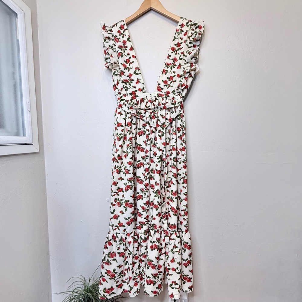 Showpo. | Lover's Day Floral Flutter Sleeveless Ruffled Skirt V-Neck Sundress - Picture 5 of 16